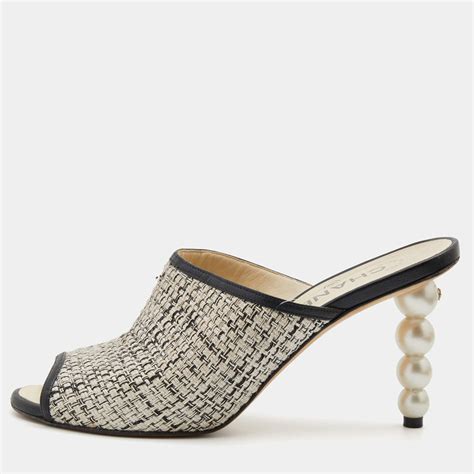 chanel pearl mules replica|chanel mules pearl heel.